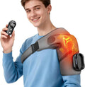 Cordless Shoulder Heating Pad with Massage (Light Grey)