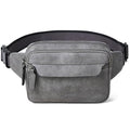 LATMAP 3L Fanny Packs for Women Cross Body Bag Vegan Leather Belt Bag Grey - color: Dark Grey