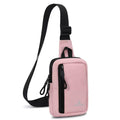Small Crossbody Phone Bag for Men Women Mini Sling Bag Travel Running Cell Phone Shoulder Daypack with Keyholder - color: Pink