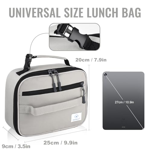 Genteen Kids Insulated Lunch Box for Boys Girls,Back to School,Office - color: C-1pk Gray