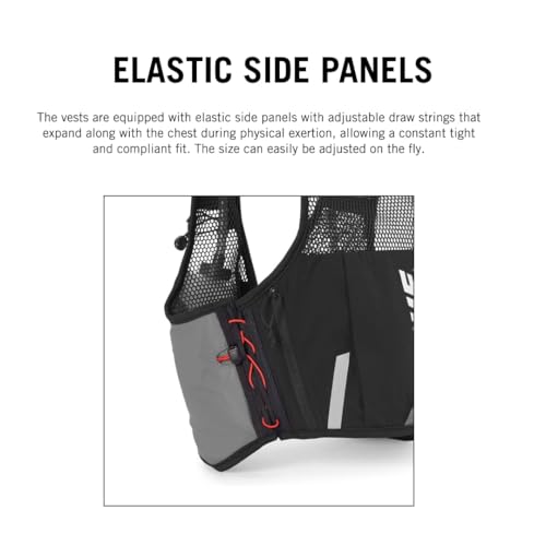 USWE Pace - Running Vest Hydration Pack with 2 x 500ml UltraFlask, Backpack for Men and Women - style: 2L, White, Small
