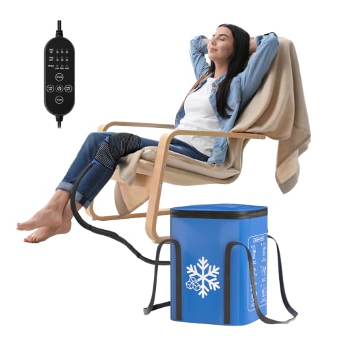 Ice Machine for Knee After Surgery, 19QT Quiet Cold Therapy Machine with Auto Timer, Adjustable Flow Control, Leak-Proof Cooler, Multi-Joint Ice Pads for Post-Op Recovery