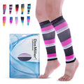 Doc Miller Calf Compression Sleeve 20-30 mmHg for Men & Women, 1 Pair - color: BlackPinkGrayWhite, size: Small