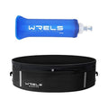 WRELS Hydration Running Belt with TPU Soft Flask 250ml,Breathable Running Belts for Women Men Workout Exercise Fitness Waist Bag Phone Holder For Runner Marathon Jogging - color: Black-S