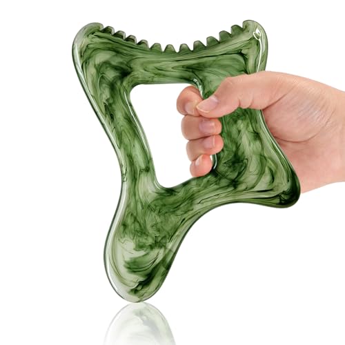Body Gua Sha Tool Large Gua Sha Body Tool Cellulite Massage Tool (Resin) - color: Ink Green