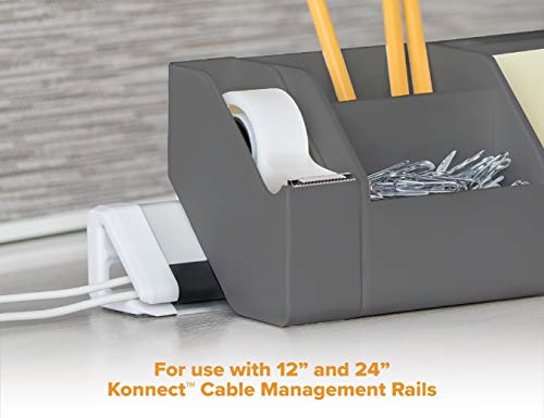 Bostitch Office Konnect Tape Dispenser with Premium Single-sided Tape, Sticks to Desk, Gray (KT-TAPE-GRAY) - color: Gray