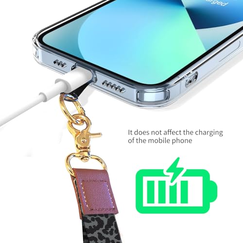 Cell Phone Lanyard Adjustable Crossbody Strap, Cute Phone Neck Wristlet Wrist Strap Patch for Keys Case Accessories - color: Luxury Black Leopard