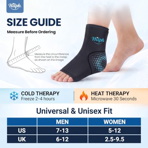 Hilph Plantar Fasciitis Recovery Kit with Foot Ice Pack Wrap & Massage Ball