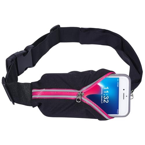 Running Belt for Men & Women - Secure Jogging Pouch for Phone, Keys & Essentials, For All Cell Phones - color: NA-2 Rose
