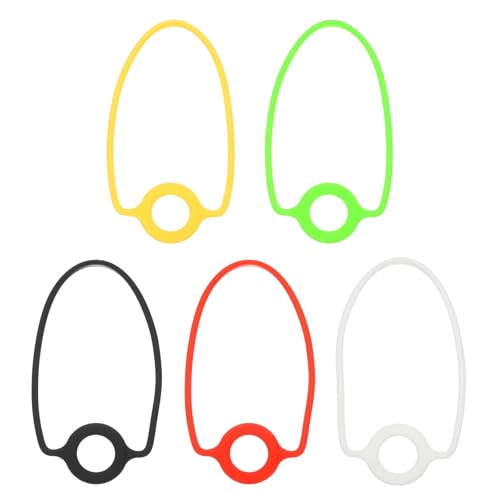 PATIKIL Silicone Water Bottle Lanyard, Reusable Tumbler Strap Water Bottle Handle Holder with Strap for Beverage Carry Traveling Take Out - color: Red/White/Yellow/Black/Green