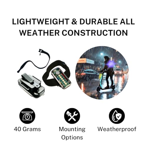 SpectraFLUX™ Wearable Multicolor Safety Light, USB Rechargeable, 12 Modes, Running Walking Cycling Biking Scooting, Including Red Taillight & White Headlight, Multiple Mount Options