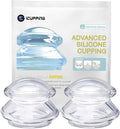 ICUPPING Clear Silicone Cupping Cups, 2 Large Body Massage Cups (2 Cups) - size: Large (2 pieces)