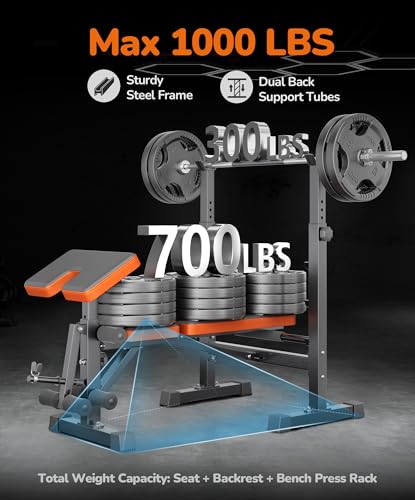 Multi-Function Compact Weight Bench Set Home Gym - color: Orange
