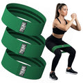 Fabric Resistance Bands for Working Out, 3-Pack for Legs and Glutes - color: Light Green