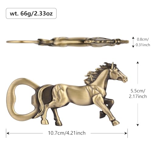 Horse Bottle Opener, Equestrian Gifts Horse Gifts for Women Men - color: Bronze with Gift Box
