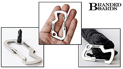 Bushcraft Key Chain Bottle Opener Carabiner Snap Clip Hooks Hiking, Backpacking, Camping, Hunting, Fishing, Biking, Skiing, Tailgate Parties - color: Bottle Opener Multitool 6-Pack