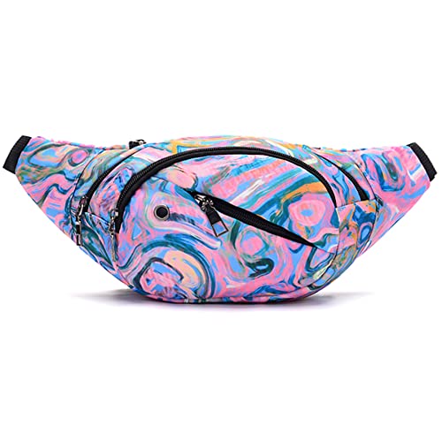 Fanny Pack Fashion Waist Chest Bag Adjustable Belt Chest Shoulder Pack Casual Bag Bum Bags Hip Pouch for Women Men Running Hiking Fitness Cycling Beach Travel Concert Festival (Purple) - color: Purple