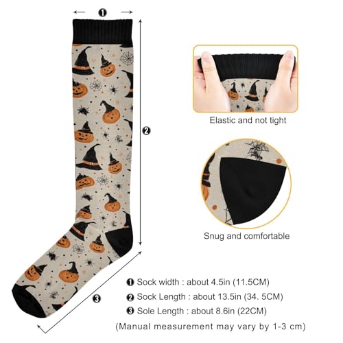 Wusikd Milk Cow Compression Socks for Women and Men Circulation Flowers Long Socks for Athletic Running 2 - color: Halloween