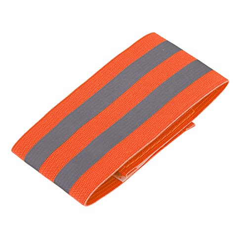 X AUTOHAUX 4 Pcs Reflective Bands for Wrist High Visibility Night Safety Cycling Riding Reflector Tape Straps Bracelet - color: Orange