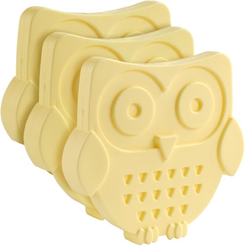 Kids Hard Ice Packs 3 Pack, Slim Reusable Freezer Packs for Lunch Boxes - color: Owl