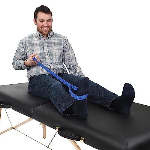 Sammons Preston - Rigid Leg Lifter, 41" Leg Strap with Webbed Loops for Hand and Foot, Easy to Use Leg Lift Assist & Riser for Getting in & Out of Beds, Cars, Wheelchairs, 2 Pack - size: Rigid - 41", style: 2 Pack