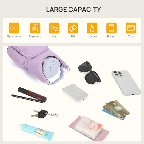 Telena Water Bottle Holder with Strap RFID Crossbody Bags for Women - color: Purple