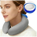 U-Shaped Hot Water Bottle with Fleece Cover 850ML Hot & Cold Water Bag Therapy Heating Pad for Pain Relief Neck Shoulder Hand Warmer Relaxing Protection Blue - color: Blue