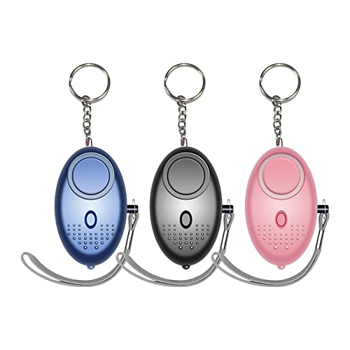 Emergency Personal Alarm, 3 Pack 140DB Person Siren with LED Lights, Personal Panic Alarm for Men, Women, Children, Elderly Emergency Security, Self Defense Electronic Device