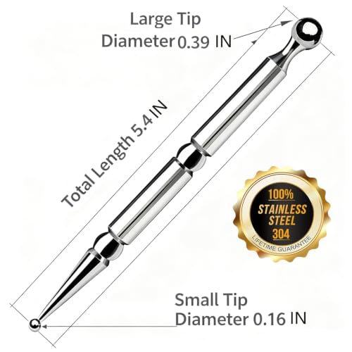 Acupressure Pen, 304 Stainless Steel Trigger Point Tool for Muscle Tension Pain Relief, Manual Reflexology Tool,Pressure Point Massage Tool - style: Pen-1