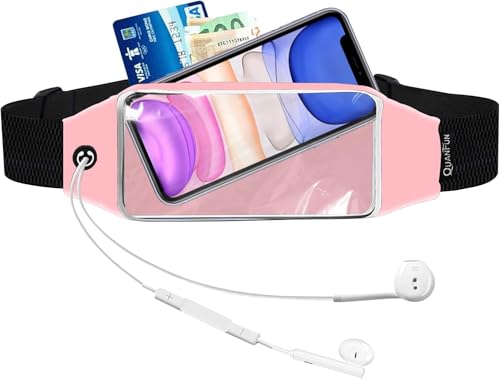 Running Belt,Fanny Pack Fits Phones UP to 6.5" for Women Men,Pink - color: Pink