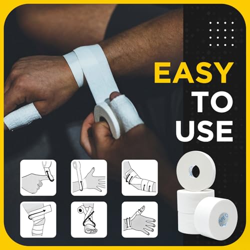 OK TAPE Athletic Tape Finger Tape, 3 Rolls 1.5" x 15yds and 1 Roll 0.5in x 15yds - color: White, size: 1.5" x 15yards-3rolls and 0.5in x 15yards-1rolls