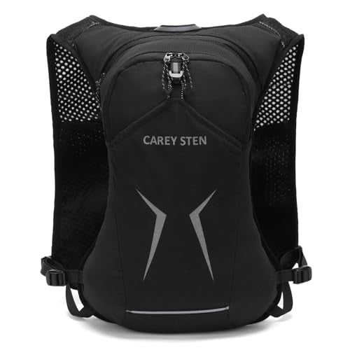 Carey Sten Lightweight Hydration Backpack Running Vest with 1.5L Water Bag - color: Black
