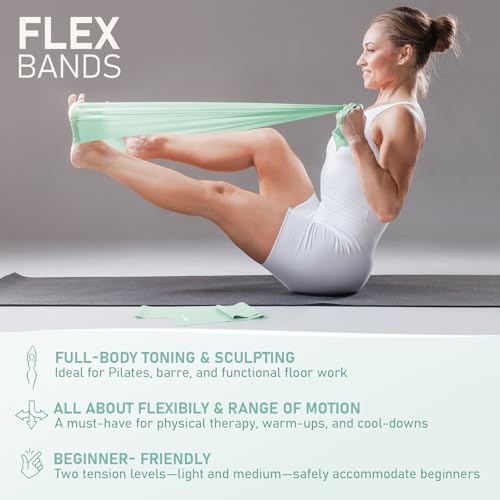 PhysKcal Pilates Kit, 15-Inch Pilates Ring with 1x Pilates Ball & 5X Bands - color: Mint