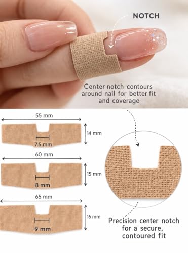 CalmCovers Dermatillomania Skin Picking Prevention Tape, Cuticle Protection Tape, Helps Reduce BFRBs Skin Picking, 3 Sizes Custom Fit, Kinesiology Fabric, 60 Count