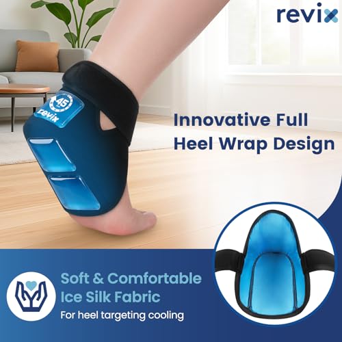 REVIX 2-Pack 45-Min Heel Ice Pack Wrap for Tendonitis & Plantar Fasciitis - style: 2 Packs
