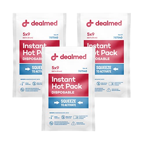 Dealmed Instant Hot Packs - Disposable, Squeeze Activated - 3 Pack - size: 3 Pack