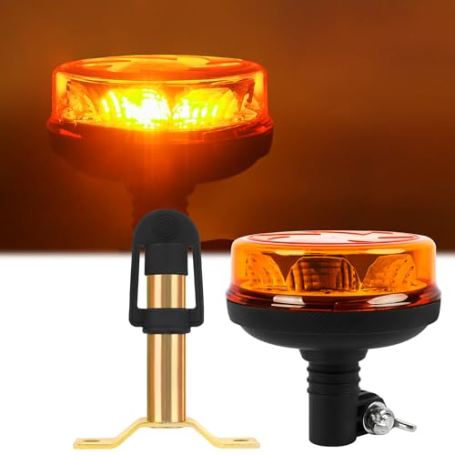 Amber LED Rotating Beacon Light, Flashing Warning Lights 12-24V - size: Beacon Lights+T Shape