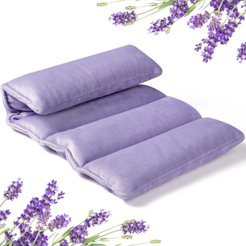 Small Microwave Heating Pad for Neck and Shoulder, Microwavable Versatile Cold/Heated Muscle Ache, Soothing Fatigue Wrap for Back Pain and More, Moist Heat Pad Warm Compress (Purple, 7" × 12") - color: Purple 7*12 Inch