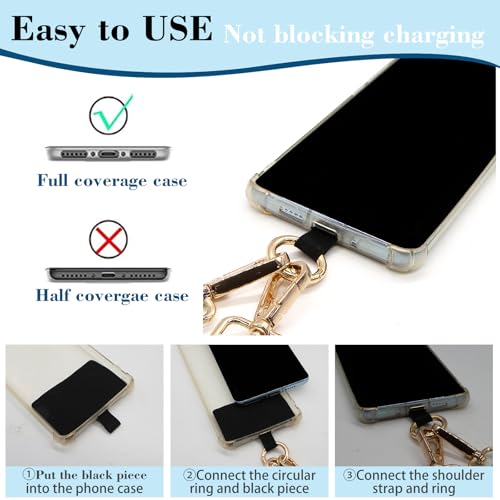 Long Keeper Phone Crossbody Chain Acrylic Phone Lanyards with Zipper Wallet Women Cellphone Strap Wrist Bracelet Purse Strap - color: Brown Gold