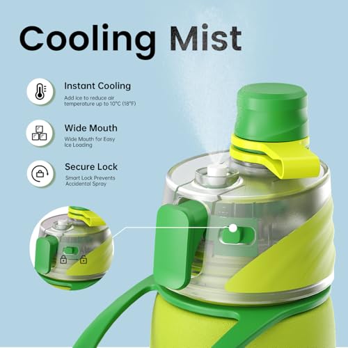 Tennis Water Bottle - 20oz Insulated Misting Water Bottles Stainless Steel 3D Textured - Tennis Accessories Gift for Kids - color: Tennis