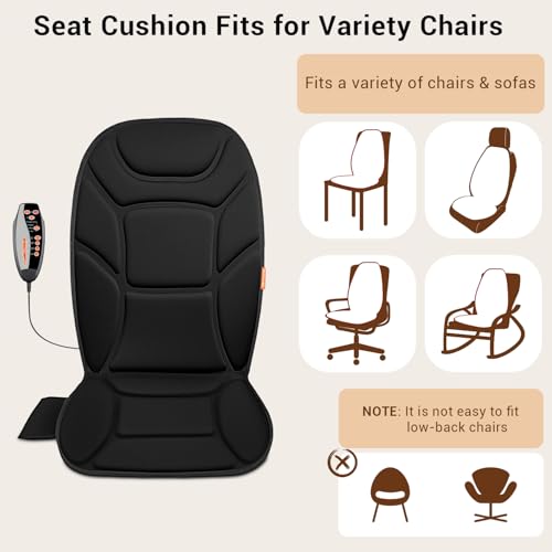 CARSHION Massage Chair Pad with Full Back Thighs Heat