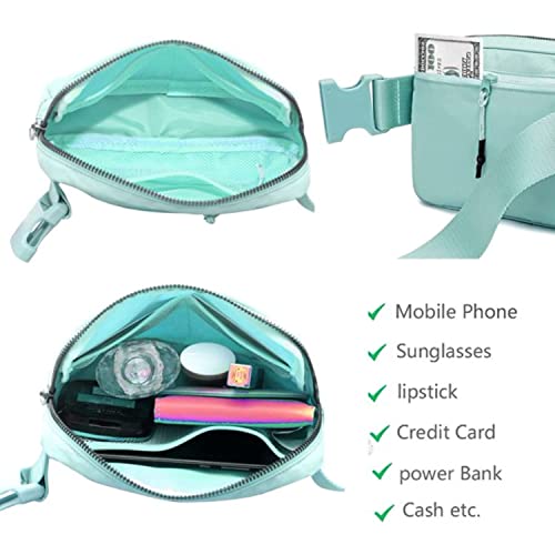 Tapp Collections Unisex Mini Crossbody Belt Bag with Adjustable Strap Small Waist Pouch for Workout Running Traveling Hiking - Mint - color: Mint