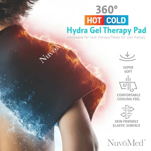 NuvoMed Reusable Hot and Cold Gel Pack, Large Flexible Hydra-Gel Pack for Back, Neck, Shoulder, Hips, Thighs, Microwave and Freezer Safe Therapy Pack, 12 x 17 Inch