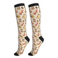 Avocado Compression Socks Women Men Knee High Stock for Running Work Support Nurses Travel - color: Ferret