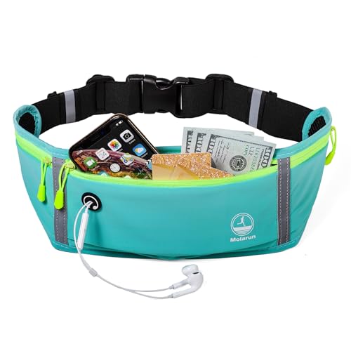 Running Belt Slim Fanny Pack Jogging Pouch Phone Holder Waist Pack - Cyan - color: F Blue Green
