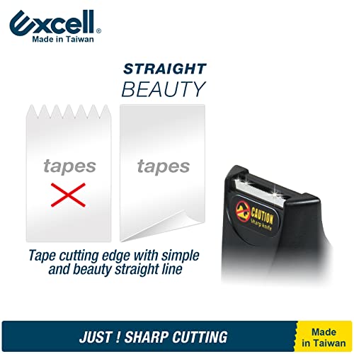 Excell 115BK Mini Desktop Tape Dispenser, Lightweight, 3/4" Wide, 1" Core