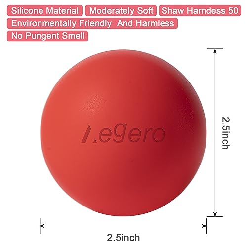 Massage Lacrosse Balls for Myofascial Release (2Pack, Rose Red and Purple) - color: Rose Red/Purple