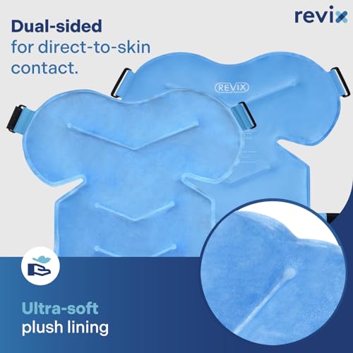 REVIX XL Shoulder Ice Pack Wrap for Rotator Cuff, Reusable Gel Cold Pack - size: XL, style: Blue