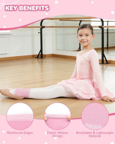 6 PCS Kids Ankle Brace Set, Ankle Support Wraps, Knitted Ankle Sleeve Sock for Sprains, Injuries and Active Play for Daily Wear, Injury Prevention (Small) - color: Pink
