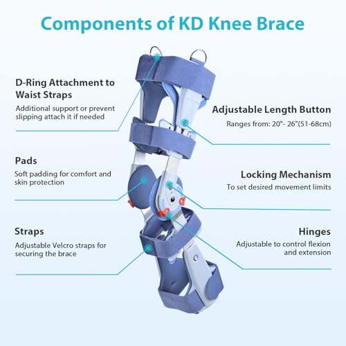 KD Post Op Hinged ROM Knee Brace for ACL, MCL, PCL & Arthritis Recovery